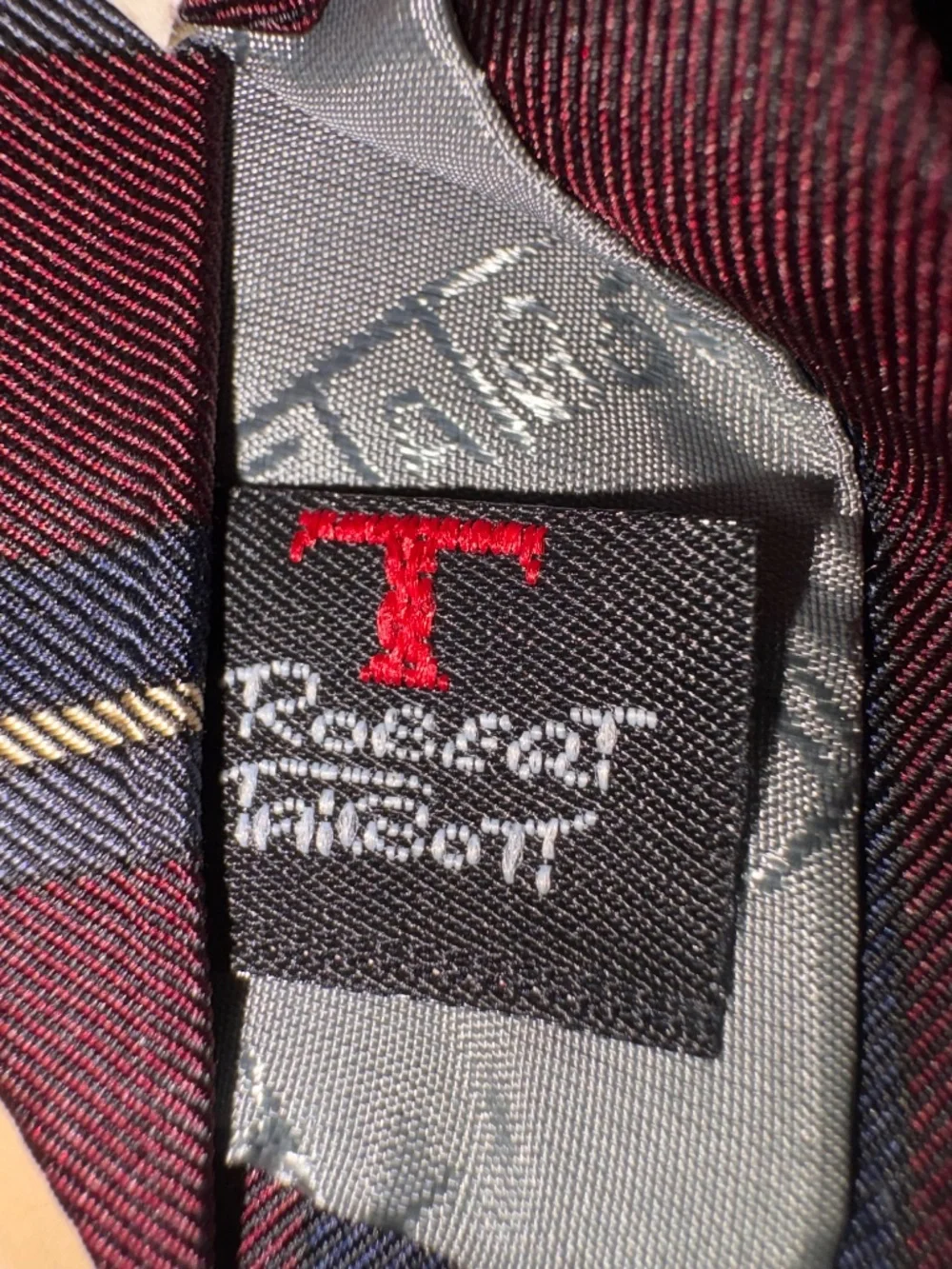 Vintage Robert Talbott Silk Repp Striped Tie for Rodes Louisville Hand Sewn USA